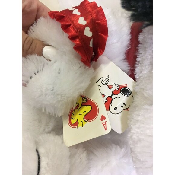 PERFECT PAIR Card Playing Snoopy Plush w/ Visor & Arm Band w/tag Hallmark - Picture 7 of 11